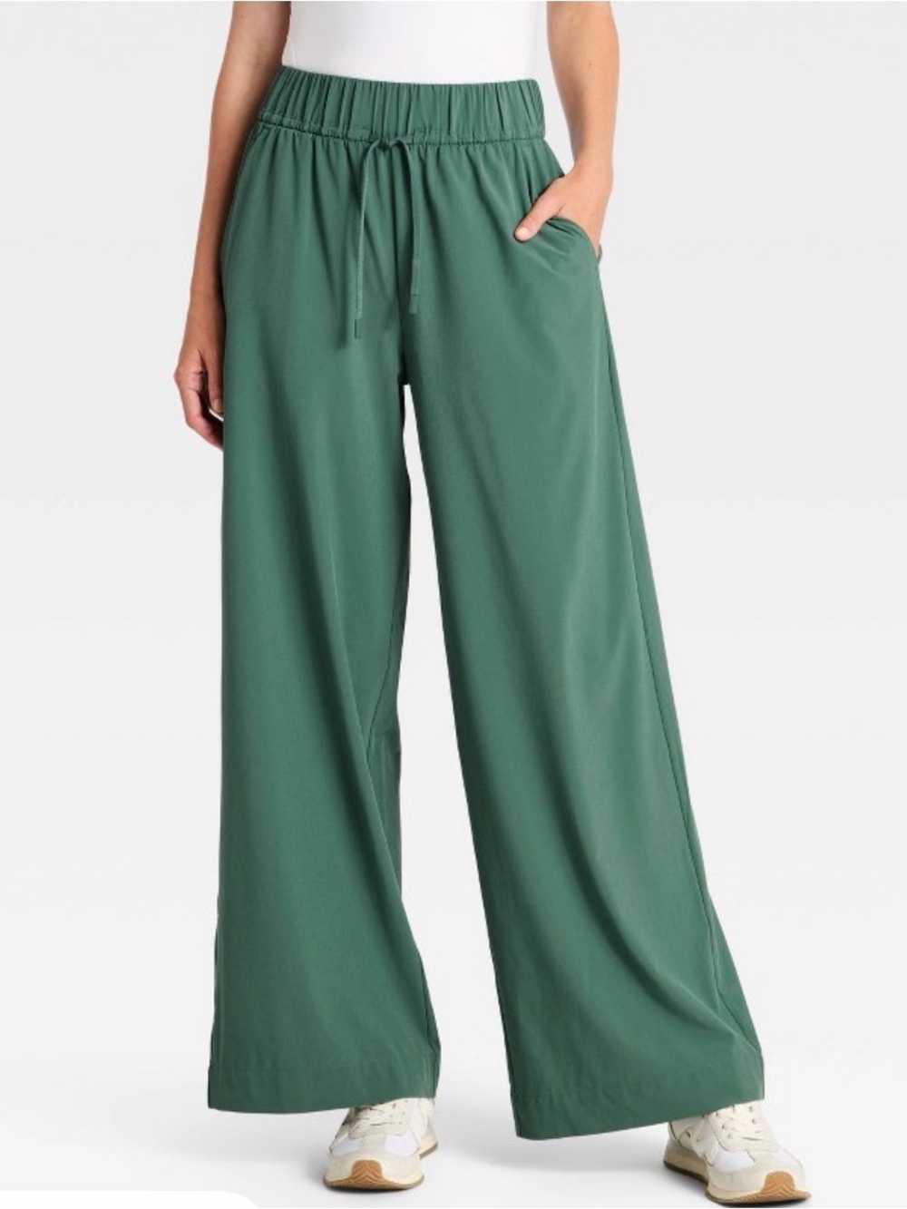 all in motion Forest Green Wide-Leg Drawstring Pants Women’s size XXL
